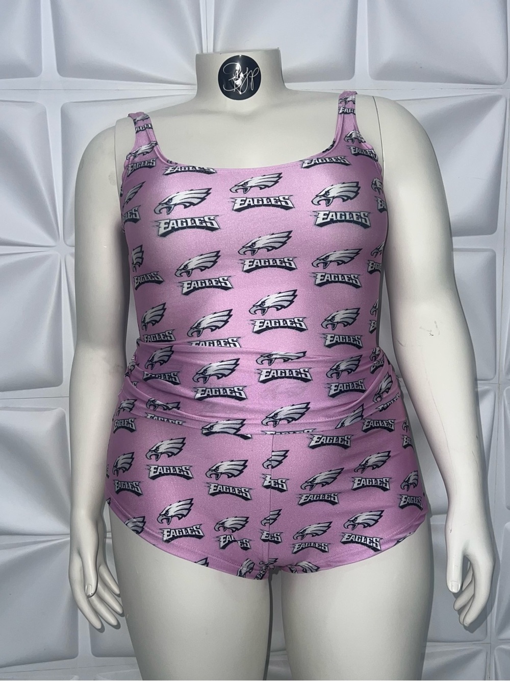 Philadelphia Eagles Pink Logo One-Piece Swimsuit